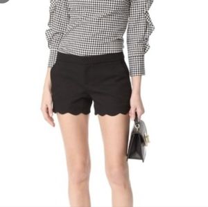 Club Monaco Scalloped Shorts in Black